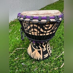 Handcrafted Black and Tan Djembe Drum Dimensions
Metric